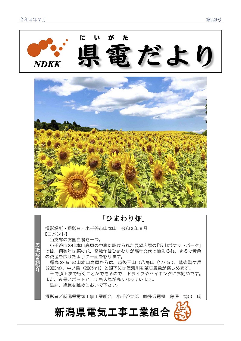 広報誌『県電だより』　令和4年７月号を掲載しました